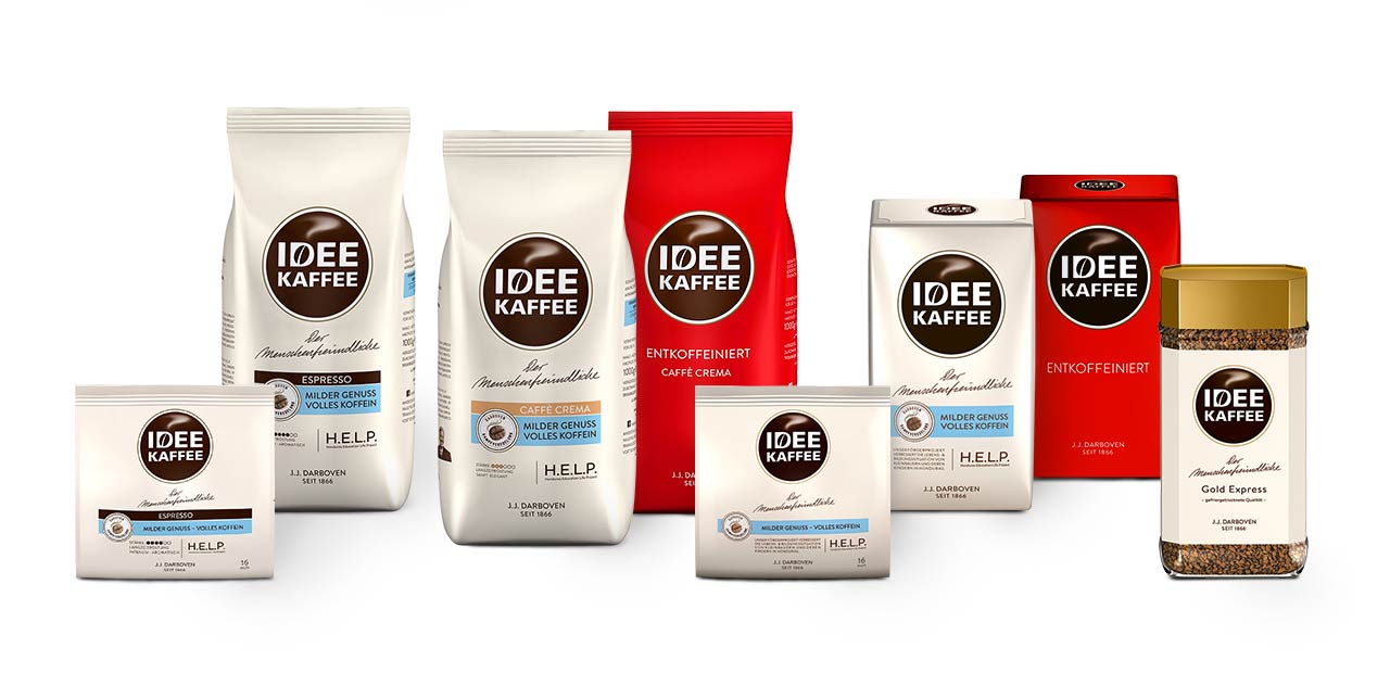Das milde Kaffee-Sortiment von IDEE KAFFEE.