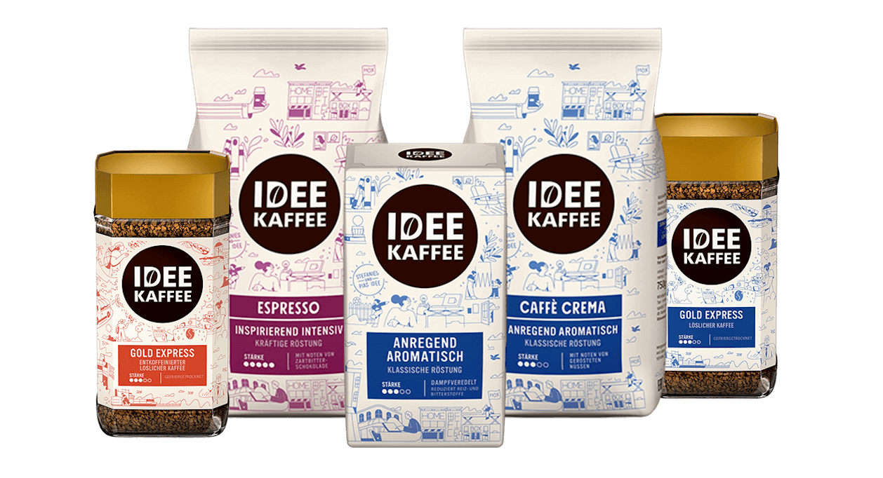 Produktová línia Packshots IDEE KAFFEE - Pawn design