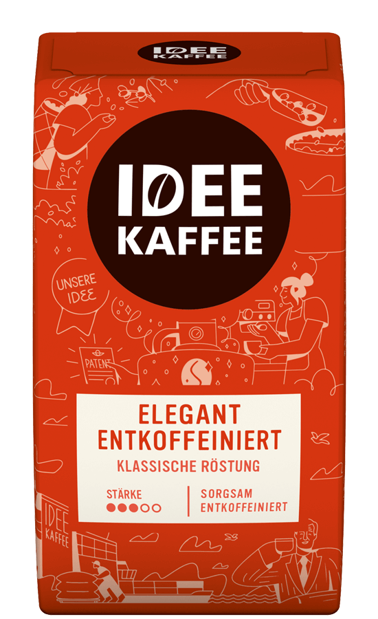 Packshot Ganze Bohne Elegant Entkoffeiniert